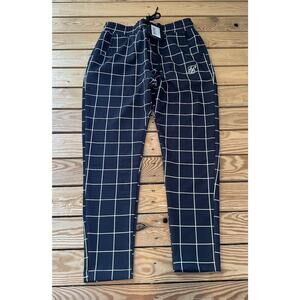 NWT Siksilk Check Jogger Pants Size Large Men’s Black